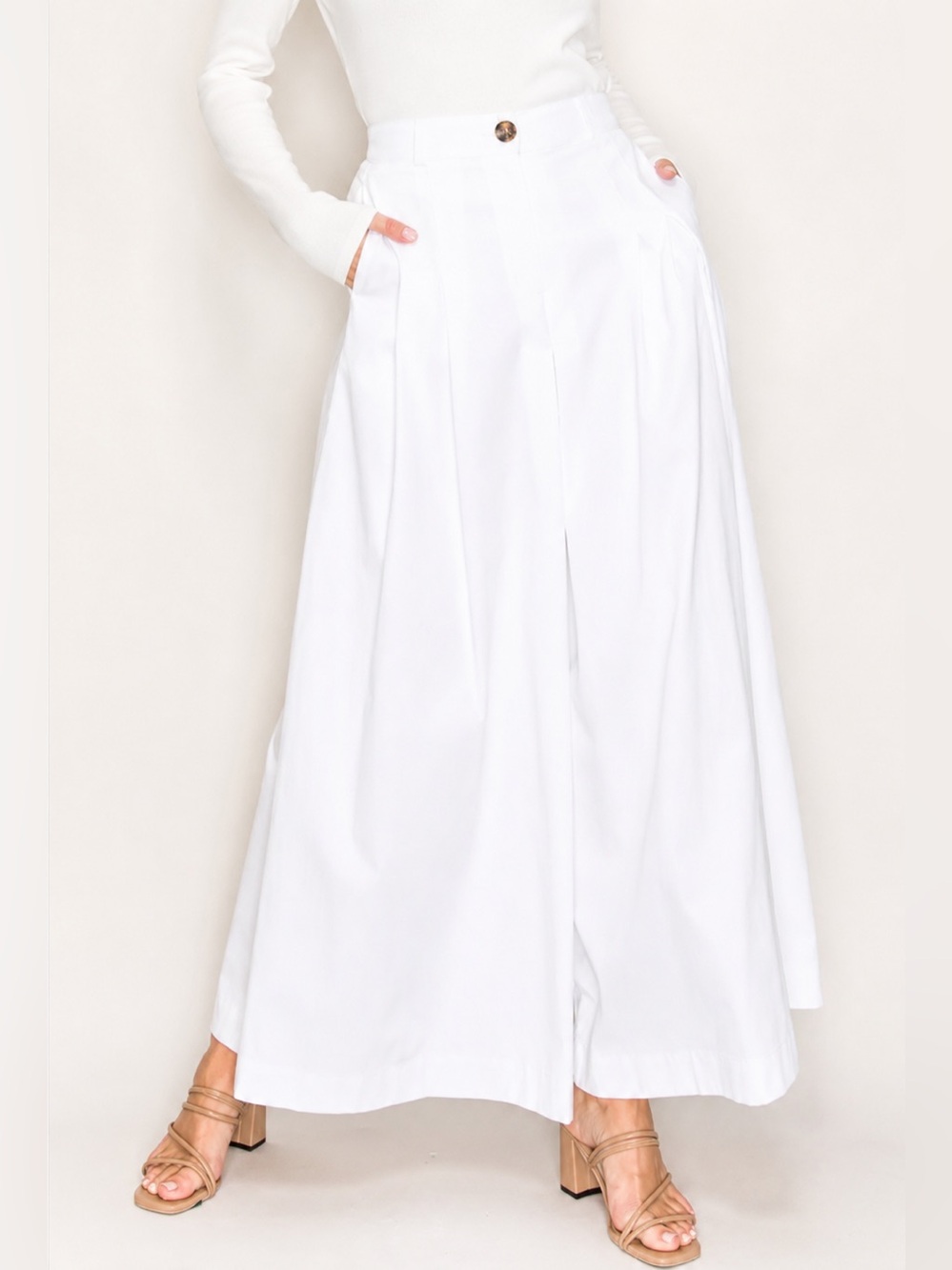 Refined Pleated Wide Leg Pants | SM139